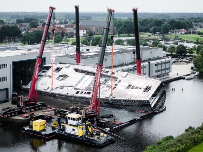 Royal Huisman Turns Hull of World's Largest Sloop: A Groundbreaking Milestone for Project 410